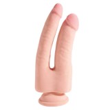 Dublă Penetrare - Dildo Realistic Dublu cu Triplă Densitate 24.3 cm, Orion