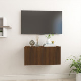 vidaXL Dulap TV suspendat, stejar maro, 60x30x30 cm, lemn prelucrat 815873