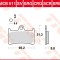 Set placute frana TRW MCB611 - Yamaha TZ 125 - TZR 250 - FZ6-S2 - FZS Fazer - YZF-R6 - MT-07 - MT10 - FZ-1 Fazer - YZF-R1