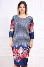 Rochie Ianesa Negru Albastru - 42Marimea foto