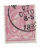 Belgia - Regele Leopold al II-lea, 1884-1891 - 10 C, obliterat