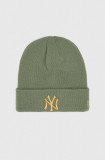 New Era caciula culoarea verde, din tricot gros