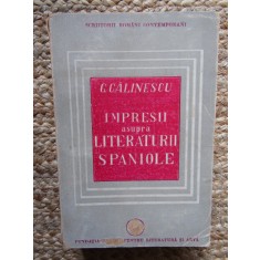 G.Calinescu / Impresii asupra literaturii spaniole (ed.I - 1946)