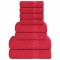 vidaXL Set prosoape 8 piese rosu 360 g/m&sup2; 100% bumbac