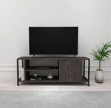Comoda TV, Kalune Design, Bond, 120x54x30 cm, Maro &icirc;nchis/Negru