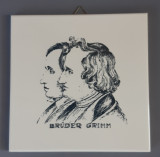 Portret pe placa de faianta, fratii Grimm - Ries Ceramic