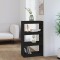 vidaXL Bibliotecă/Separator cameră negru 60x30x103,5 cm lemn masiv pin