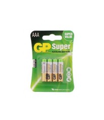 Baterii alcaline R3 AAA 4buc/blister Super GP foto
