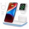 Incarcator Wireless 3 in 1 BIRAI&reg; 15W, Fast Charger Telefon, Ceas, Casti, Universal, Compatibil iPhone, Apple Watch, AirPods, Samsung, Huawei, Xiaomi