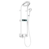 Set Duș Digital Leziter Tropic cu Baterie Termostatică, Alb, 3 Funcții, Furtun 150cm