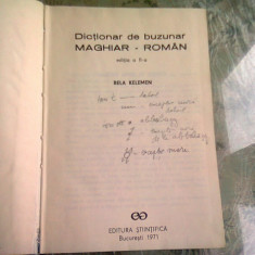 DICTIONAR DE BUZUNAR MAGHIAR ROMAN - BELA KELEMEN