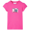 Tricou pentru copii, roz &icirc;nchis, 104, vidaXL