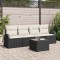 vidaXL Set de canapele pentru grădină 5 pcs Negru 55 x 55 x 37 cm 3345907