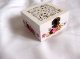 cutie lemn decorata cu trandafiri 42690