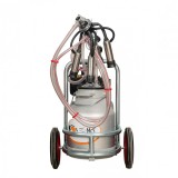 EMT. Aparat de muls vaci 1 post cu bidon din aluminiu 40 litri, pompa vacuum ulei