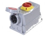 Conector alimentare AC trifazate soclu mamă IP67