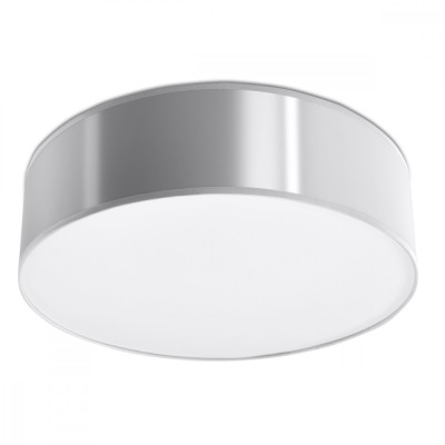 Lampă De Tavan Arena Gri Pvc 2 Becuri Rotundă Minimalistă De Interior foto