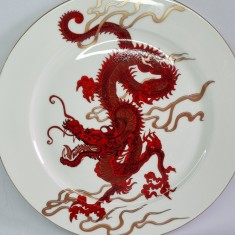 Farfurie, platou mare portelan ICEBERG - Dragon