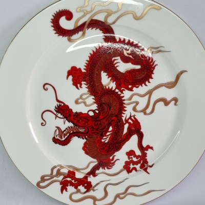 Farfurie, platou mare portelan ICEBERG - Dragon foto