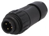 Mufă Circulară pe Cablu 4 PIN cu Șurub