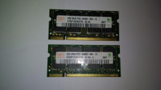 Ram Laptop 2 x 2 Gb DDR2 / Hynix 800 Mhz / Dual Chanell / PC2-6400U (3A) foto