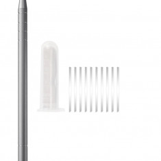 Creion De Coafură Argintiu Pentru Conturarea Părului + Lamă Pentru Ascuțire
