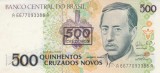 Bancnota Brazilia 500 Cruzeiros (1990) - P226b UNC ( supratipar - vezi descriere )