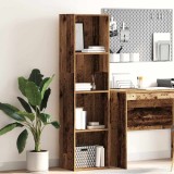 Biblioteca vidaXL, lemn vechi, 40x30x152 cm, lemn prelucrat, maro. Rafturi depozitare living, birou. Design modern