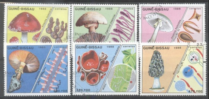 Guinee Bissau 1988 Mushrooms, high values, used AL.061