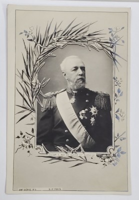 OSCAR AL II - LEA REGELE SUEDIEI SI NORVEGIEI , FOTOGRAFIE TIP CARTE POSTALA , CLASICA foto