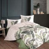 Cumpara ieftin Lenjerie Pat Clasy Luxury Hena, Bumbac Ranforce 100%, 4 Piese, 200x220/240x260 cm + 2 Fete Perna 50x70cm