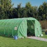 VidaXL Seră cu cadru din oțel, verde, 48 m&sup2;, 16x3x2 m