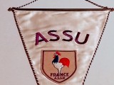 Fanion (brodat) - vechi 1973- ASSU FOOT campion francez ST LOUIS MERMOZ