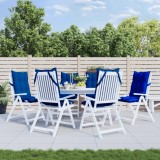vidaXL Perne scaun spătar &icirc;nalt 6 buc albastru regal, țesătură Oxford 377634