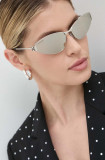 Cumpara ieftin Balenciaga ochelari de soare femei, culoarea argintiu, BB0335S
