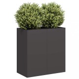 VidaXL Jardinier negru 80x40x80 cm Oțel laminat la rece