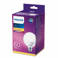 Bec LED Philips 9.5W (60W), E27, 2700K, 806 lumeni, 220-240V foto