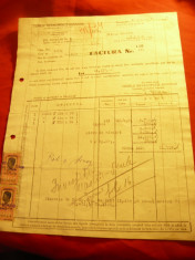 Factura cu Antet Uzinele Metalurgice Basarab 1943 Bucuresti cu 2 Timbre Fiscale foto