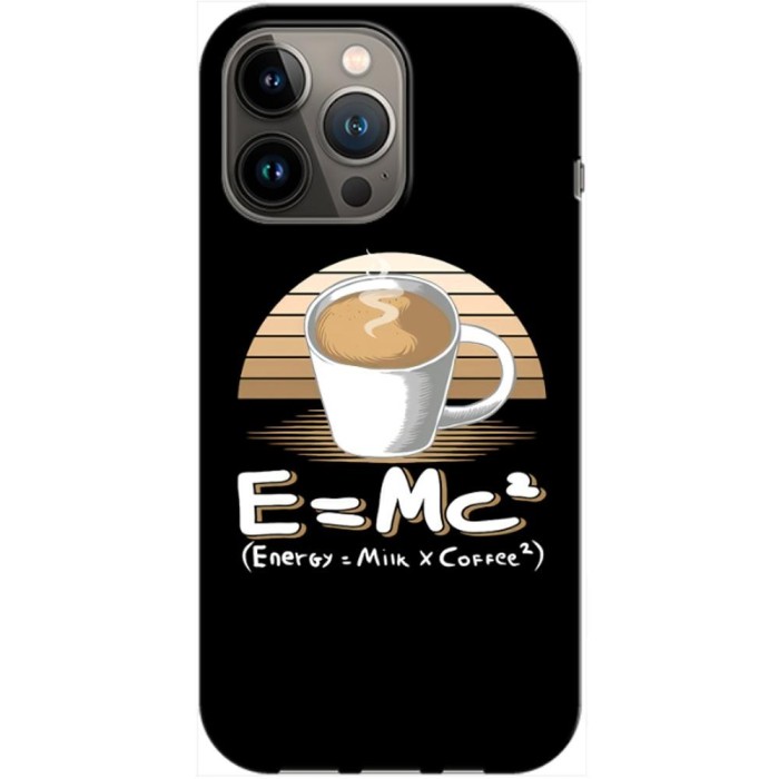 Husa compatibila cu Apple iPhone 13 Pro Max model E=Mc, Silicon, TPU, Viceversa