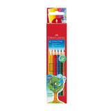 Creioane colorate 6 culori cu grip Faber Castell 112406