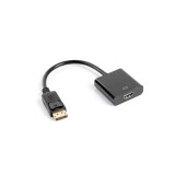Adaptor DisplayPort tata la HDMI mama, 10cm, AD-0009-BK, Lanberg