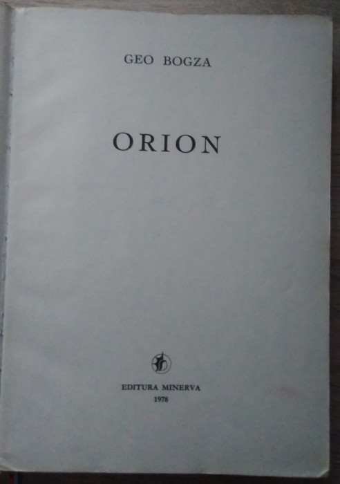 Geo Bogza / ORION