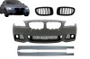 Bara Fata cu Praguri Laterale si Grile Centrale BMW Seria 5 F10 F11 (07.2010-2013) Non LCI Sedan Touring M-Technik Design Performance AutoTuning