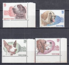 SPANIA 1983 RASE DE CAINI SERIE MNH foto