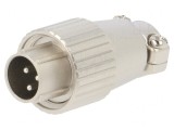 Conector Circular 3 PIN Argintat 10A