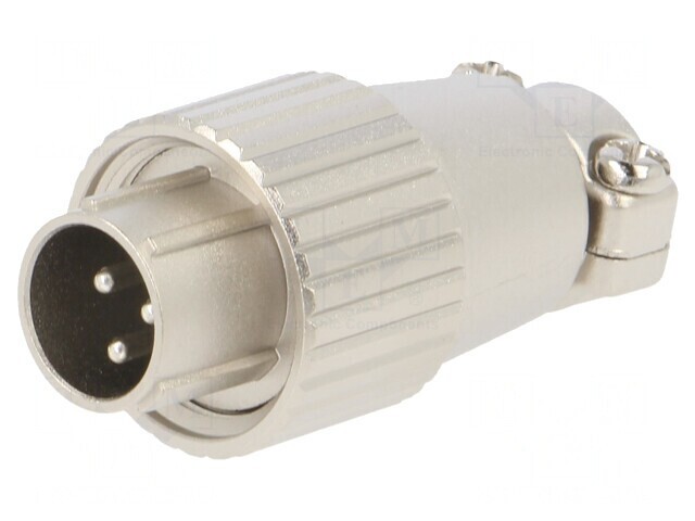 Conector Circular 3 PIN Argintat 10A
