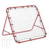 HOMCOM Plasă de revenire din metal unghi reglabil și 20 de corzi elastice pentru antrenament fotbal, tenis, handbal 96x80x96 | Aosom Romania