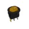 Intrerupator miniatura Rocker rotund 14,5mm SPST ON-OFF Galben cu led 250V 3A IP20 KCD5