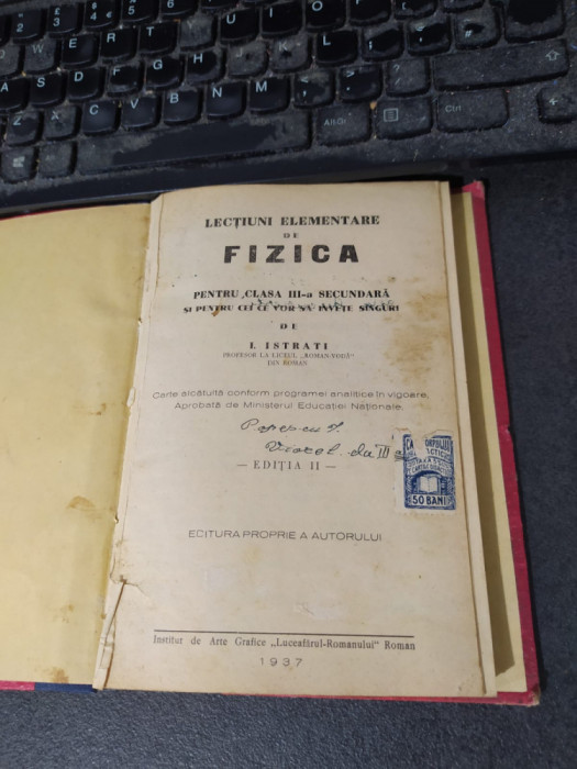 I. Istrati, Lecțiuni elementare de fizică, ediția II, Roman 1937, 090