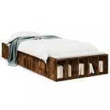 VidaXL Cadru de pat, stejar fumuriu, 90x190 cm, lemn prelucrat